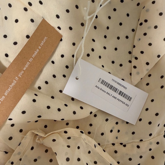 Reformation Arta Dress, Salt + Pepper - Picture 9 of 9